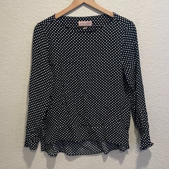 Philosophy Polka Dot Blouse Small - Picture 1 of 6